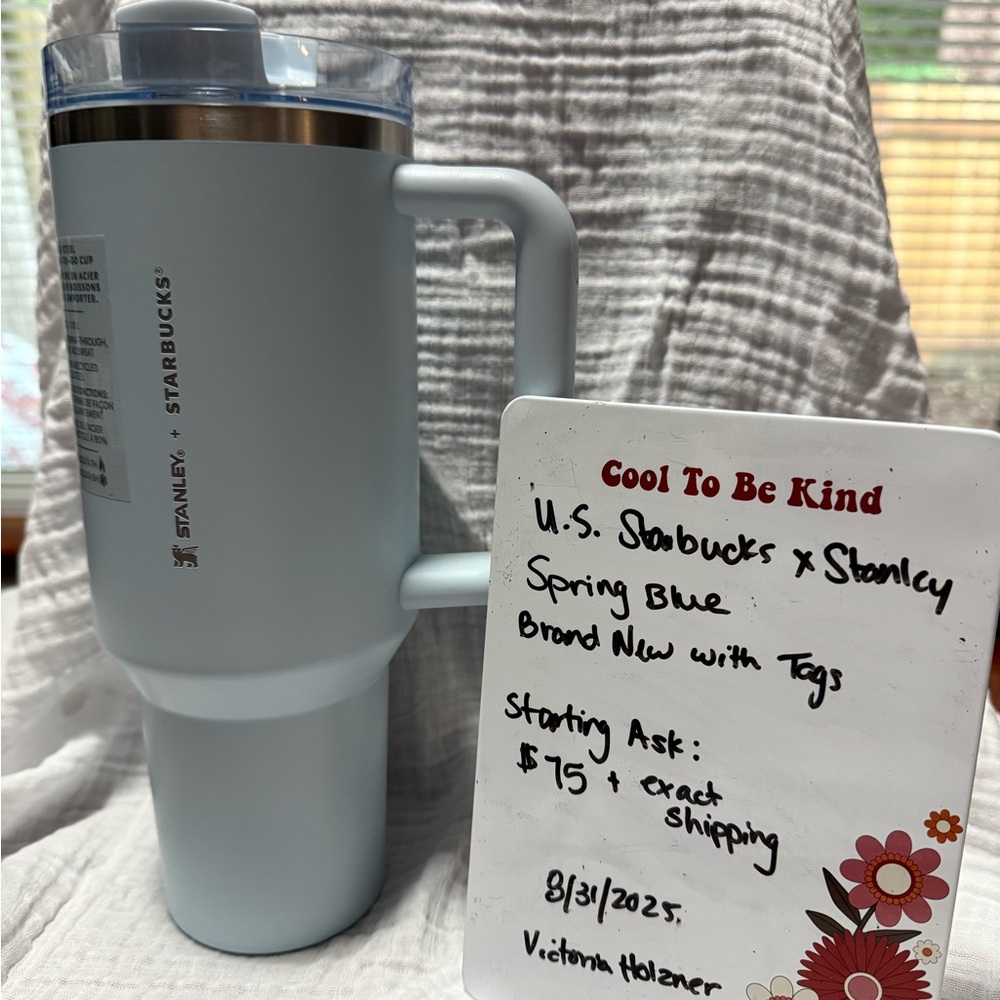 Starbucks White and Blue Tumbler